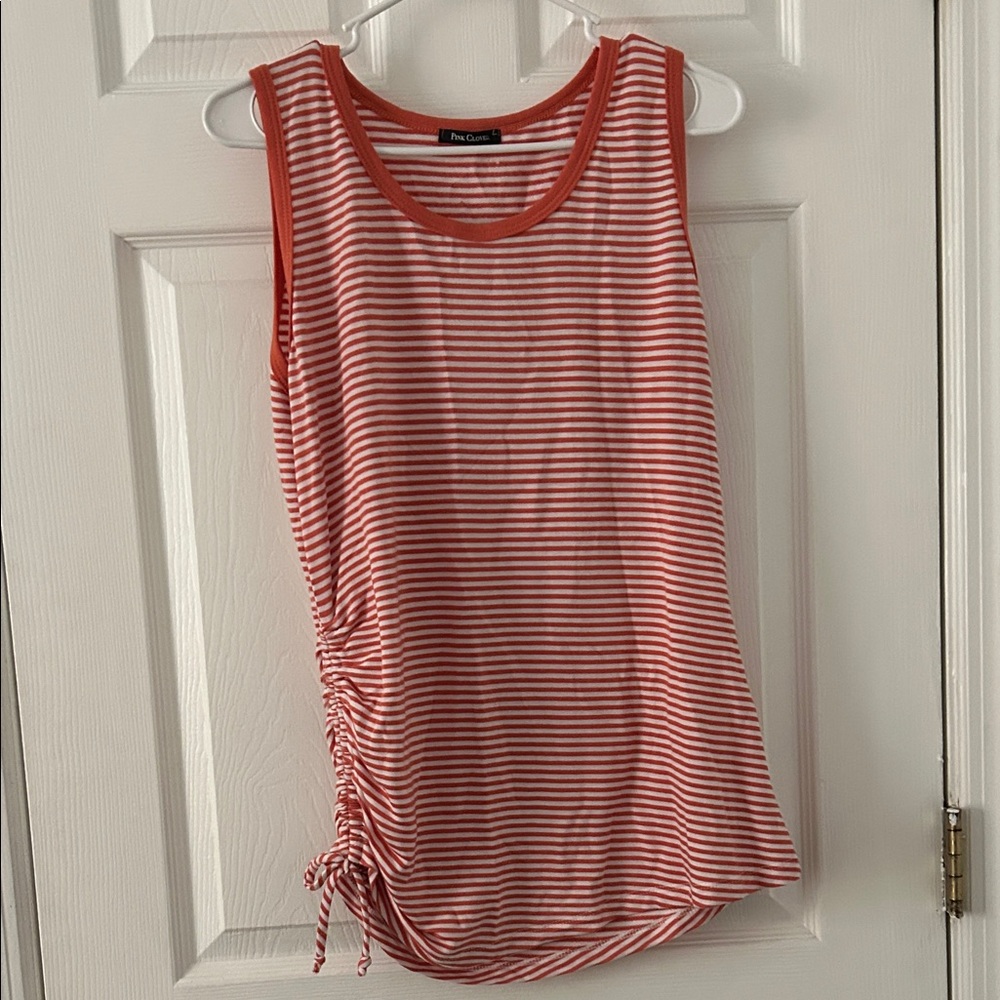 Red Striped Sleeveless Top